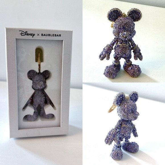 Disney Accessories - Disney x Baublebar Mickey Mouse Keychain Bag Charm - Purple Crystal Iridescent‎